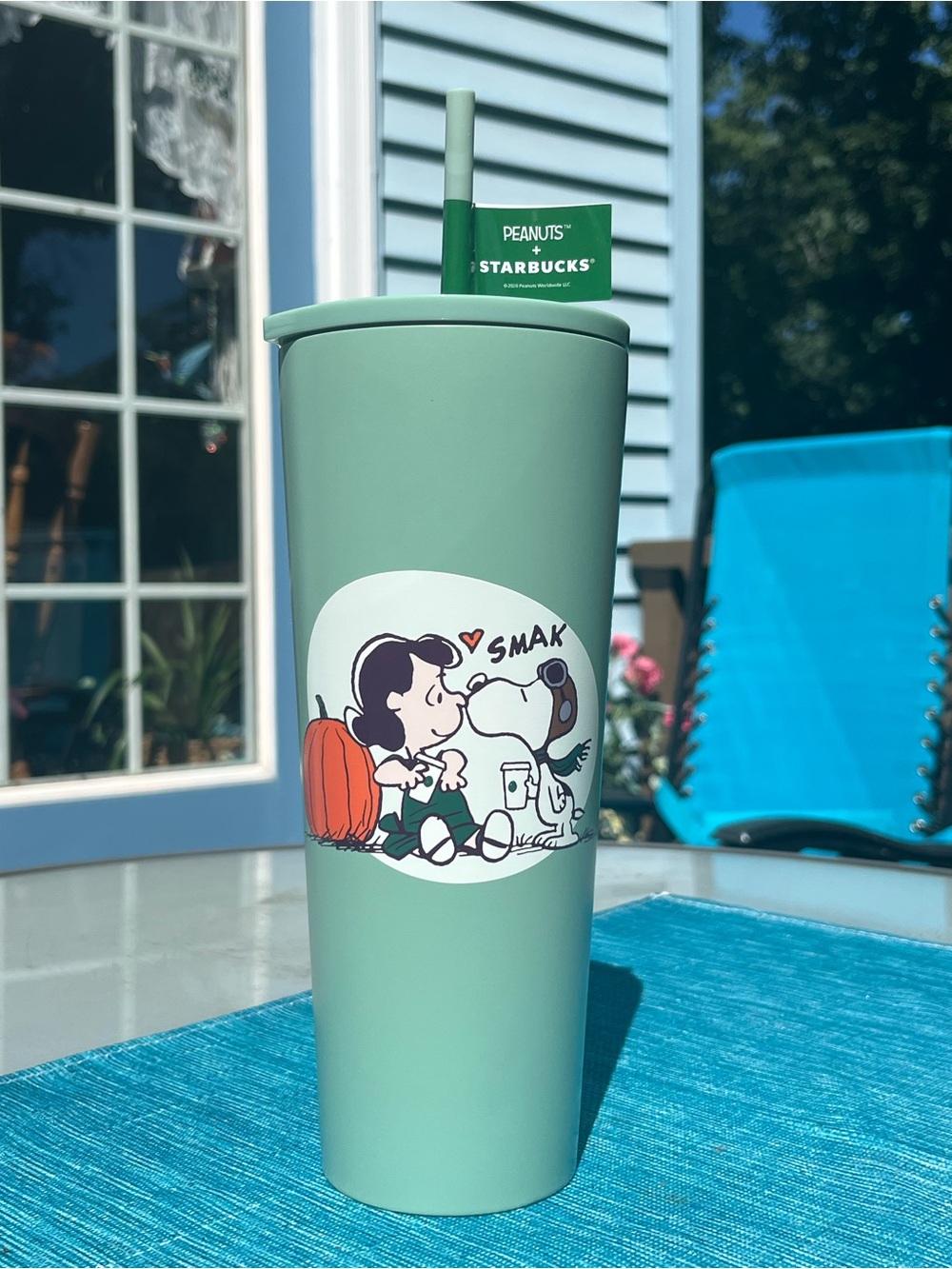 Starbucks New Snoopy Mint Green Tumbler with Straw (Peanuts)